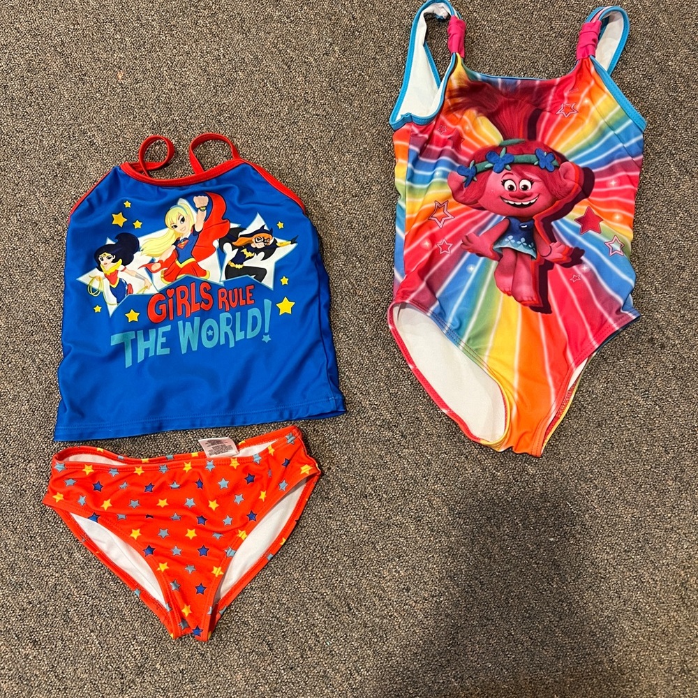 Girls swimsuit bundle 6/6x Trolls!